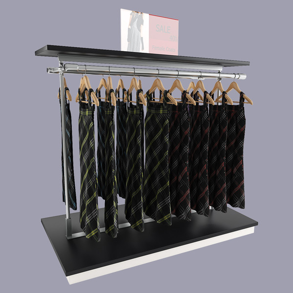 max female dresses rack - Female Detailed Dress Rack by 3dlittlebee